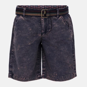 Grey Dyed Gabardine Short Pant